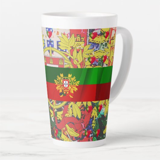 Portugese ontwerpen  latte mok (Rechterhoek)