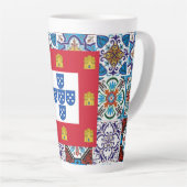 Portugese ontwerpen  latte mok (Rechterhoek)