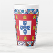 Portugese ontwerpen  latte mok (Voorkant)