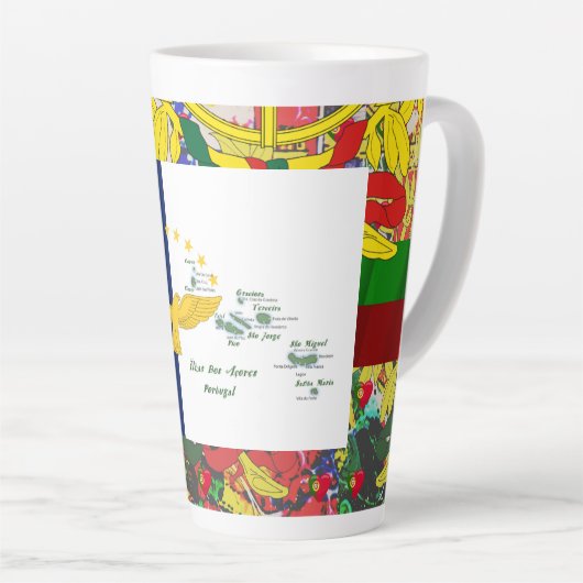 Portugese ontwerpen latte mok (Rechterhoek)