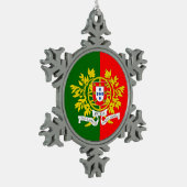 Portugese ontwerpen  tin sneeuwvlok ornament (Links)