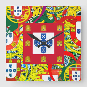 Portugese ontwerpen vierkante klok