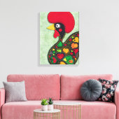 Portugese ooster canvas afdruk (Insitu (Woonkamer))