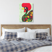 Portugese ooster canvas afdruk (Insitu (Slaapkamer))