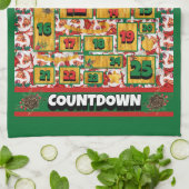 Portugese Podengo Countdown Kerstmis Advent Hond Theedoek (Gevouwen)