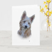 Portugese Podengo Kaart (Gele Bloem)