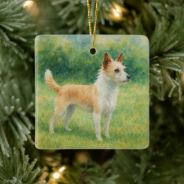 Portugese Podengo Keramisch Ornament