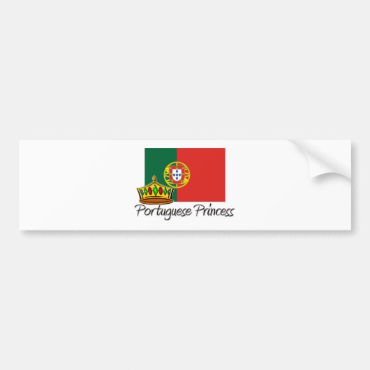 Portugese prinses bumpersticker (Voorkant)