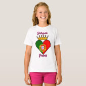 Portugese prinses Girls Ruffle T-Shirt (Voorkant volledig)
