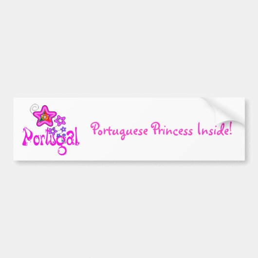 Portugese prinses Inside Bumpersticker (Voorkant)