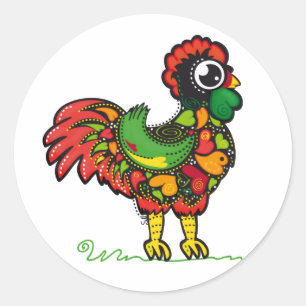 Portugese roeststicker ronde sticker