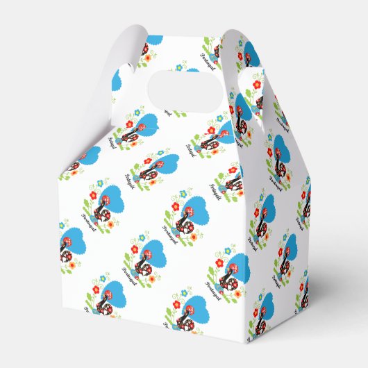 Portugese rooster bedankdoosjes (Achterkant)