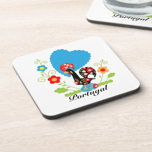 Portugese rooster bier onderzetter (Linkerzijde)