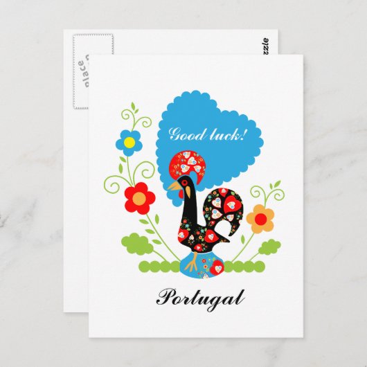 Portugese rooster briefkaart (Voorkant / Achterkant)