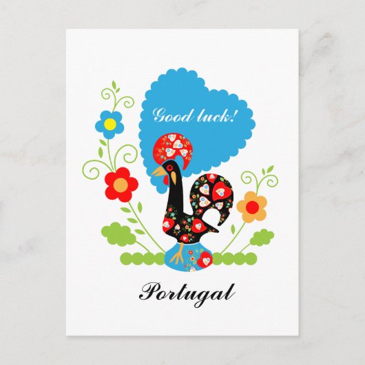 Portugese rooster briefkaart (Voorkant)