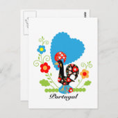 Portugese rooster briefkaart (Voorkant / Achterkant)
