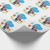 Portugese rooster cadeaupapier (Hoek)