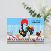 Portugese Rooster Giften en Baubles Parade kaart (Staand voorkant)