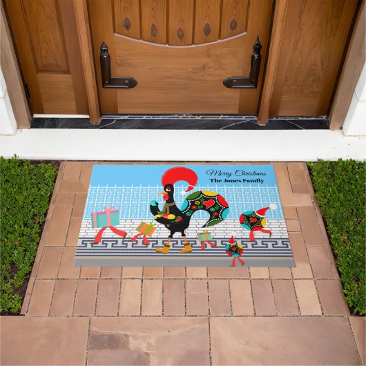 Portugese Rooster Gifts en Baubles Parade Deurmat (Buiten)