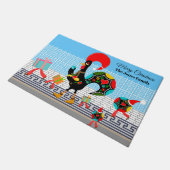 Portugese Rooster Gifts en Baubles Parade Deurmat (Schuin)