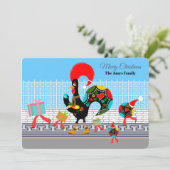 Portugese Rooster Gifts en Baubles Parade Kaart (Staand voorkant)