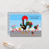 Portugese Rooster Gifts en Baubles Parade Kaart (Voorkant / Achterkant in situ)