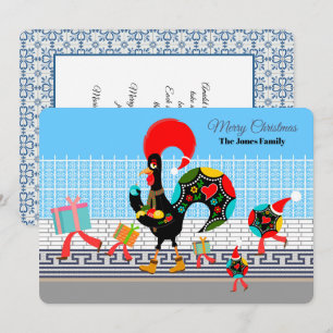 Portugese Rooster Gifts en Baubles Parade Kaart