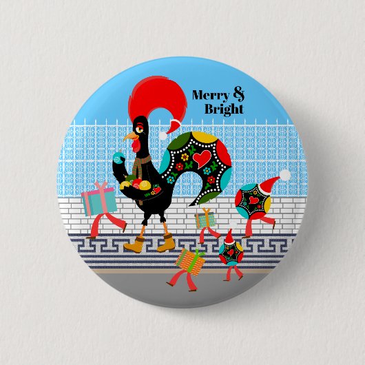 Portugese Rooster Gifts en Baubles Parade Ronde Button 5,7 Cm (Voorkant)