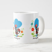Portugese rooster grote koffiekop (Voorkant rechts)