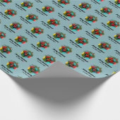 Portugese Rooster holly Kerstbal Cadeaupapier (Hoek)