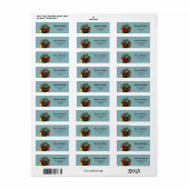 Portugese Rooster holly Kerstbal Etiket (Full Sheet)