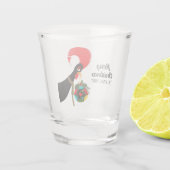 Portugese Rooster Holly Kerstbal Shot Glas (Achterkant)