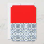 Portugese Rooster holly Kerstmis Bauble Party Kaart (Achterkant)