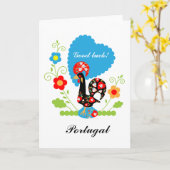 Portugese rooster kaart (Gele Bloem)