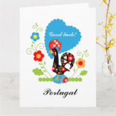 Portugese rooster kaart (Gele Bloem)