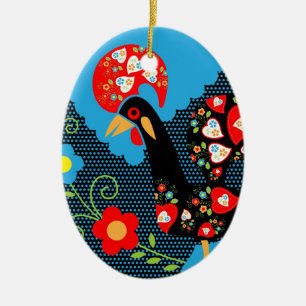 Portugese rooster keramisch ornament