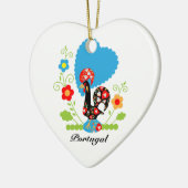 Portugese rooster keramisch ornament (Links)