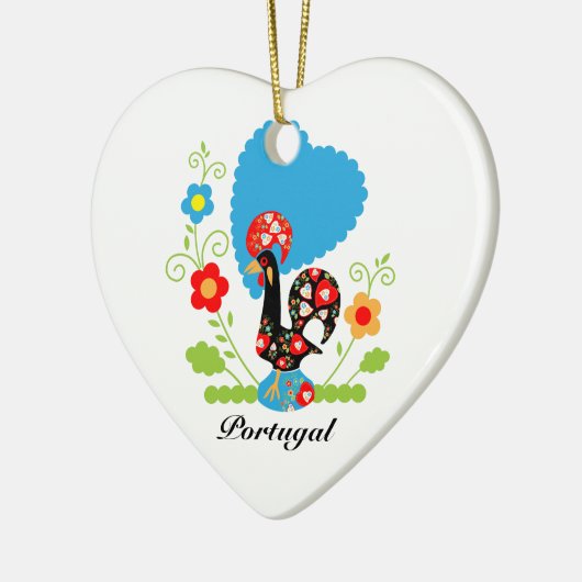 Portugese rooster keramisch ornament (Links)