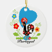 Portugese rooster keramisch ornament (Voorkant)