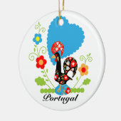 Portugese rooster keramisch ornament (Links)
