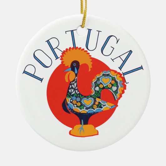 Portugese rooster keramisch ornament (Voorkant)