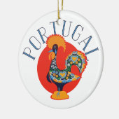 Portugese rooster keramisch ornament (Links)