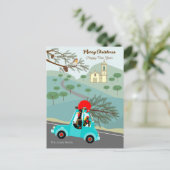 Portugese Rooster Kerstmis feestelijke rit Briefkaart (Staand voorkant)