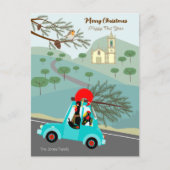 Portugese Rooster Kerstmis feestelijke rit Feestdagenkaart (Voorkant)