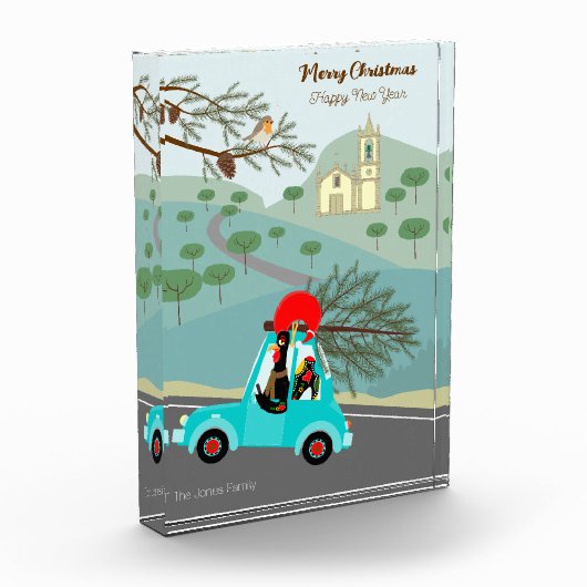 Portugese Rooster Kerstmis feestelijke rit Fotoblokken (Links)