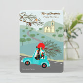 Portugese Rooster Kerstmis feestelijke rit Kaart (Staand voorkant)