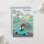 Portugese Rooster Kerstmis feestelijke rit Kaart (Voorkant / Achterkant in situ)