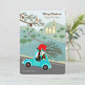 Portugese Rooster Kerstmis feestelijke rit Kaart (Staand voorkant)