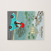 Portugese Rooster Kerstmis feestelijke rit Legpuzzel (Horizontaal)