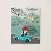 Portugese Rooster Kerstmis feestelijke rit Legpuzzel (Verticaal)